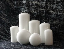 WHITE GLOSS DECORATIVE CANDLE