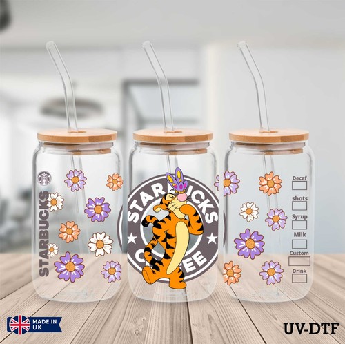 Tigger dtf sticker 16oz - sticker,