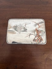 Beautiful Japanese Meiji Period Silver & Mixed Metal Plaque