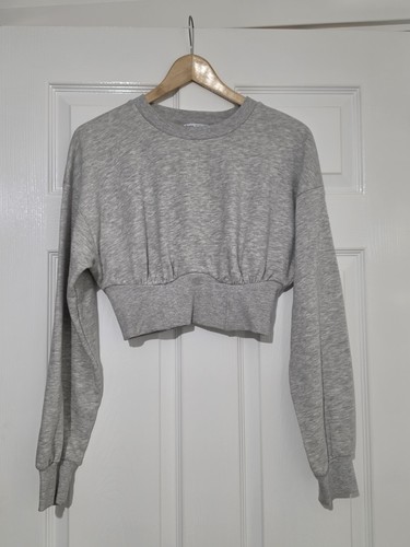 Grey cropped jumper - grey,