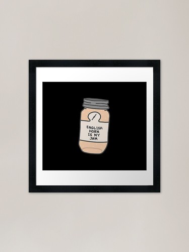 English horn jam framed - english, is