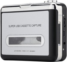 Reshow Cassette Player - Portable Tape Player Captures MP3 Audio Music via USB.