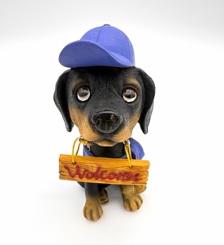 Resin rottweiler puppy - resin,