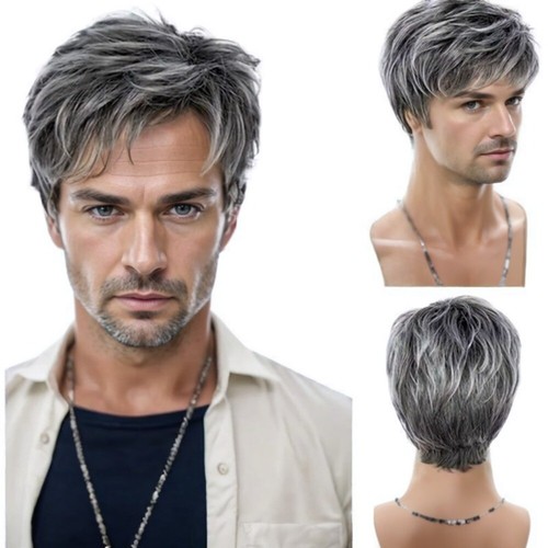 Gray and white men synthetic - white,