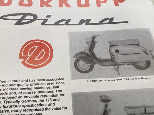 Durkopp diana scooter magazine - diana,
