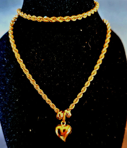 9ct gold heart and - heart, hoop