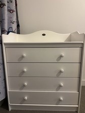 Boori Nursery Sleigh Cot Bed, Drawers, Changing Station and Wardrobe Set