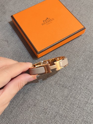 Hermès clic bracelet marron - hermès,