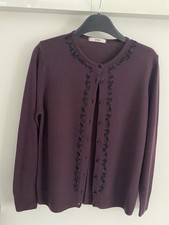M&Classic Aubergine Cardigan