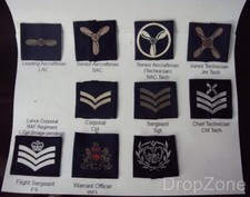 RAF Royal Air Force Rank Slides Assorted Cpl, LAC,FS, WO,SGT, SAC, ATC