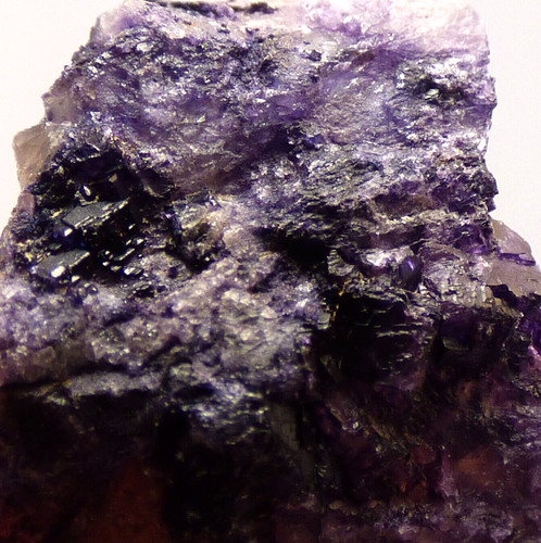 Blue john fluorite crystal - blue,