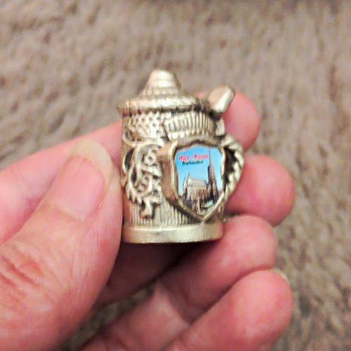 Pewter souvenir thimble - pewter,