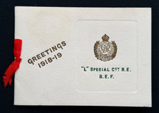 WW1 1918 Christmas Card Royal Engineers "L" Special Coy BEF Raphael Tuck