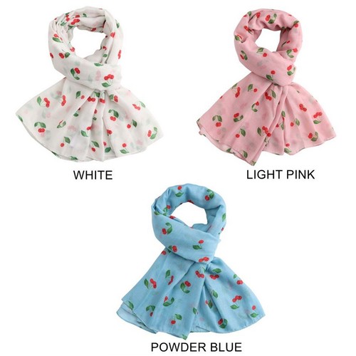 Red cherry scarf - red,