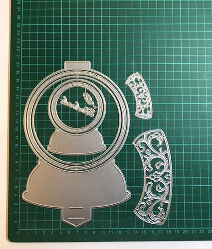 Large 9pcs snowglobe card - snowglobe,