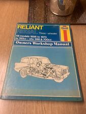 Reliant Regal Supervan Haynes Workshop Repair Manual