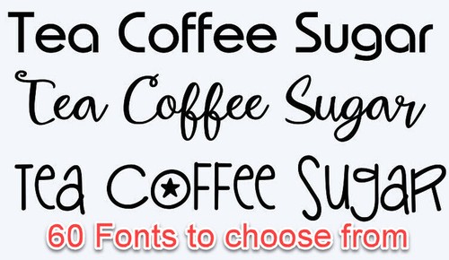 Tea coffee sugar vinyl decal - coffee,