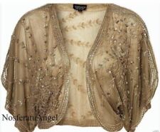 TOPSHOP GOLD SHRUG SEQUINS
