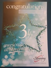 Slimming World 3 1/2 Stone Award Certificate  NO STICKER