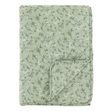 Green floral quilted - green,