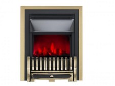 Valor Bauhaus Dimension Brass Inset Electric Fire 0585004