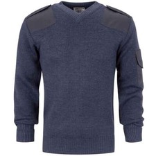 RAF Blue Wool V-Neck Jumper