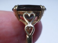 9ct Gold Ring Smoky Quartz