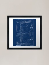 Supermarine spitfire blueprint - spitfire,