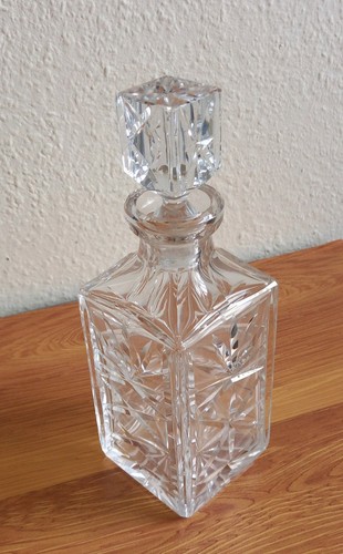 Vintage crystal decanter 38cm - vintage,