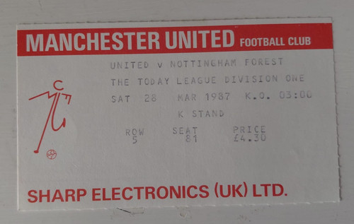 Ticket stub manchester - ticket,