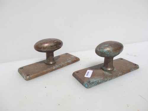 Antique bronze door - door, knobs