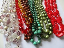 Vintage necklaces glass FOR RESTRINGING x 7