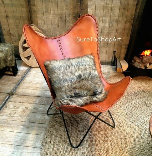 Chair leather butterfly - butterfly, living