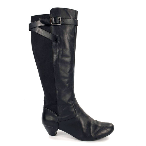 Clarks black knee boots - black,