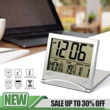 Digital Alarm Clock Temperature LCD Desk Top Calendar Travel Snooze Clock