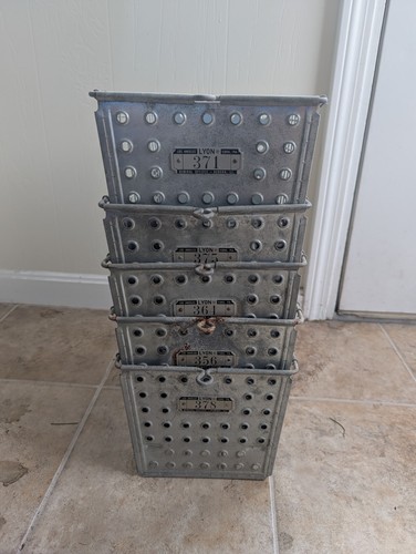 Vintage metal wire locker - wire,