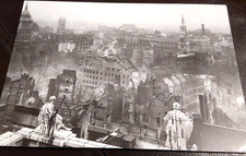 Aerial view London, from St Pauls Cathedral  after the Blitz, Museum  Postcard 