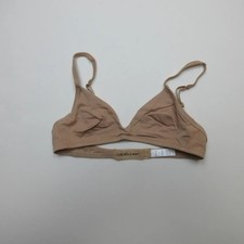 Golden Lady Women's Triangle Bralette Wireless Bra Size 34B Nude Cotton Blend