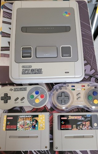 Snes super nintendo console - console, +