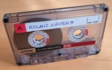 VINTAGE USED CASSETTE TAPE ROLAND JUPITER 8 FACTORY PATCH DATA