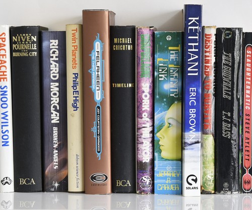 Science fiction hardbacks - science,