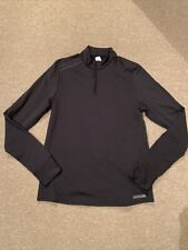Mens Kalenji LS Warm Winter Lined 1/4 Zip Running/Training Top - Black - M