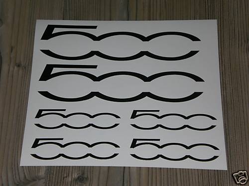 Fiat 500 sticker set abarth - 500,