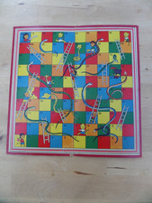 Vintage Folding Snakes and Ladders Board -  28cm x 28 cm
