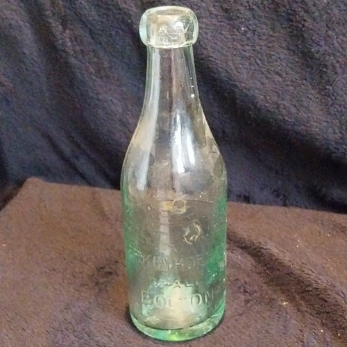 Vintage green embossed - green, glass
