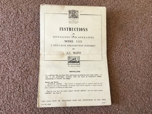 Instructions for hmv model - hmv,