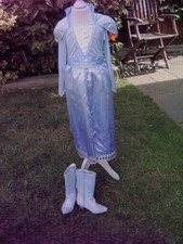 DISNEY ELSA FROZEN 11 DRESSING UP COSTUME + BOOTS FROM DISNEYLAND PARKS AGE 4-5