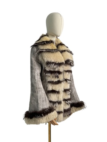 Vintage real sheepskin coat - sheepskin,