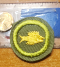 BSA Angling Merit Badge, type E 1946 - 1951, non rolled edge