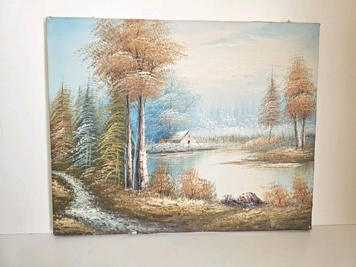 Vintage large oil painting - large,